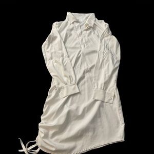 White t-shirt dress.